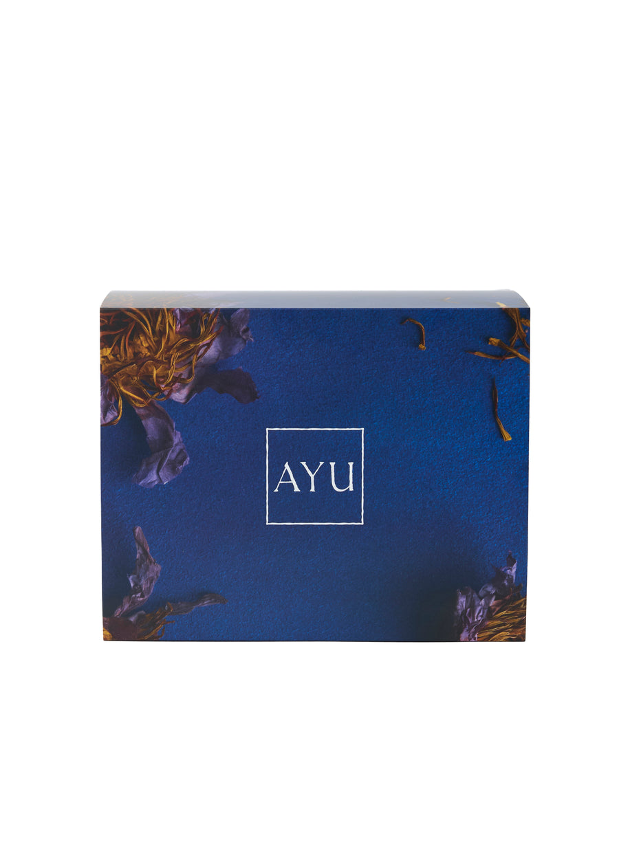Blue with Purple Florals