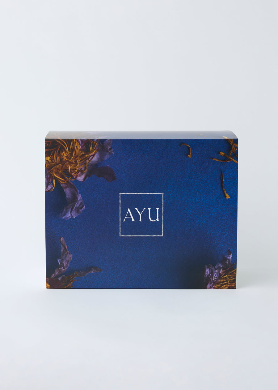 Blue with Purple Florals