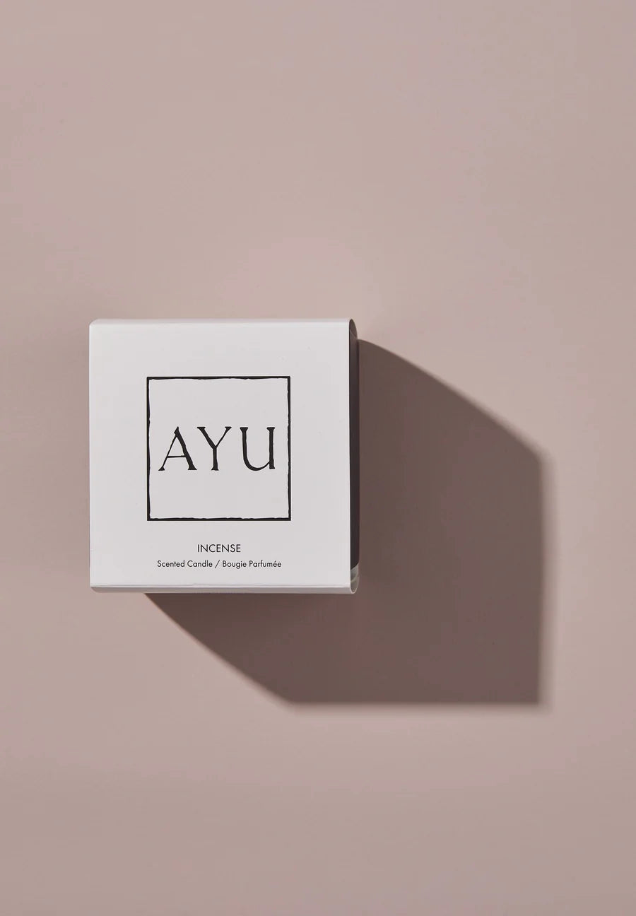 Incense-scented soy candle - pine, oudh & cedarwood